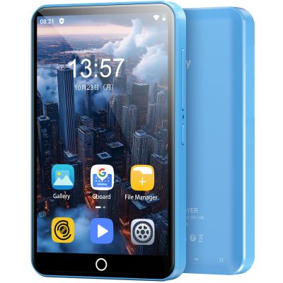 80GB MP3 Player with Bluetooth and WiFi, Mp3 & Mp4 Music Player with Spotify, Amazon Music, Deezer, Audible, 4.0" IPS Touch Screen Android Player with Speaker, FM Radio, Up to 512GB (Blue)