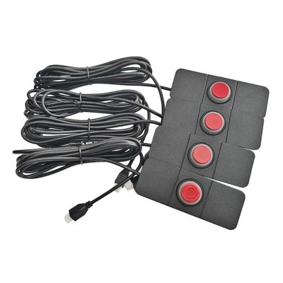 Car Parking Sensor Parking Radar Parking Assistance 14mm Flat Sensors Reverse Radar Sound Buzzer Alarm Sound(Red)