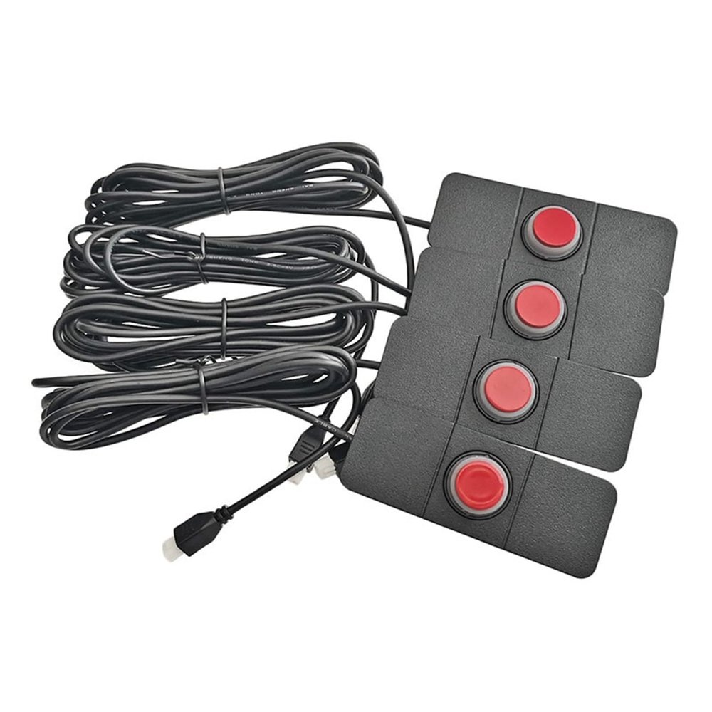 Car Parking Sensor Parking Radar Parking Assistance 14mm Flat Sensors Reverse Radar Sound Buzzer Alarm Sound(Red)