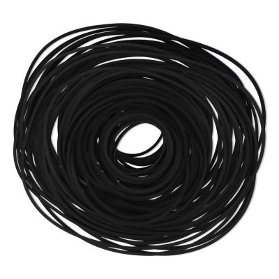 100pcs Recorder Rubber Belts, 1mm/0.04in Thickness Cassette Tape Belts Replacement for DVD CD LD VCR Repeater Record Player Drive Repair & Maintenance (Black)