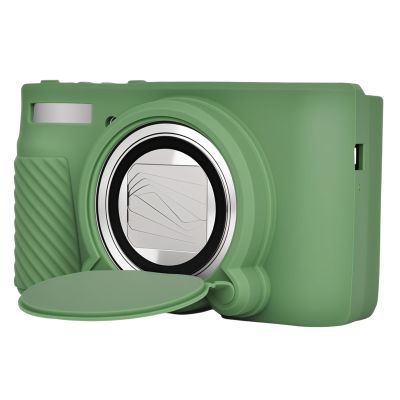 Silicone Protective Camera Case Compatible with Canon Powershot SX740 SX730 HS Digital Camera, Custom Fit Soft Rubber Protective Sleeve with Removable Lens Cover, Anti-Slip & Anti-Scratch, Green