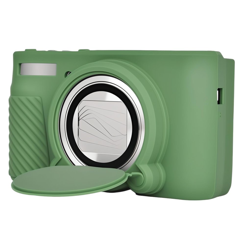 Silicone Protective Camera Case Compatible with Canon Powershot SX740 SX730 HS Digital Camera, Custom Fit Soft Rubber Protective Sleeve with Removable Lens Cover, Anti-Slip & Anti-Scratch, Green