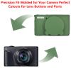 Silicone Protective Camera Case Compatible with Canon Powershot SX740 SX730 HS Digital Camera, Custom Fit Soft Rubber Protective Sleeve with Removable Lens Cover, Anti-Slip & Anti-Scratch, Green view 2