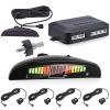 Car LED Parking Sensor Kit Backlight Display with Switch Reverse Backup Monitor Detector System with 4 Sensors(Black) view 2
