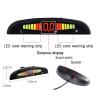 Car LED Parking Sensor Kit Backlight Display with Switch Reverse Backup Monitor Detector System with 4 Sensors(Black) view 3