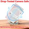 pssped Silicone Protective Camera Case Compatible with Canon Powershot SX740 SX730 HS Digital Camera, Custom Fit Soft Rubber Protective Sleeve with Removable Lens Cover, Anti-Slip, Jelly Green Pink view 3