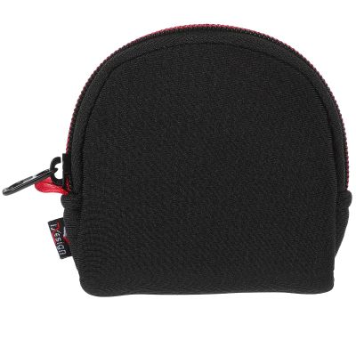 ELAYARD Portable Neoprene Round Camera Filter Pouch with Zipper Compact Lens Accessory Case for Outdoor Photography Protective Storage for Filters Caps Memory Cards and Batteries Black