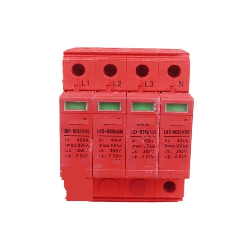 YUANFANNN Surge Protective Device M380/4/80 Three-Phase Surge Protector 4P Lightning Protector 385V 40-80KA Lightning Protection