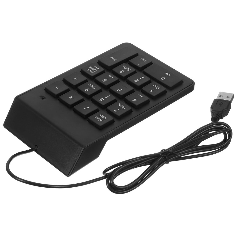 MUELODSIC Wired Mechanical Number Pad USB Numeric Keypad for Laptop Desktop Wear-Resistant Keyboard Accessory with Ergonomic Layout for Efficient Data Entry Compatible with Multiple