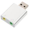 MALUGOGO Aluminum Alloy USB External Stereo Audio Adapter with Headphone and Microphone Jack Lightweight Plug and Play Sound Card for Laptop Desktop Recording and Live Broadcast view 1