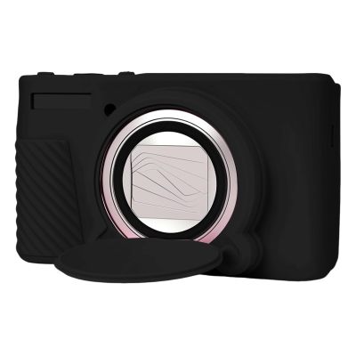 Silicone Protective Camera Case Compatible with Canon Powershot SX740 SX730 HS Digital Camera, Custom Fit Soft Rubber Protective Sleeve with Removable Lens Cover, Anti-Slip & Anti-Scratch, Black