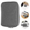 COHEALI Portable Electronic Organizer Bag with Smooth Zipper Small Gray Travel Storage Pouch for USB Drives Cables Chargers Earphones Compact Digital Accessories Case for Business Trips view 2