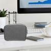 COHEALI Portable Electronic Organizer Bag with Smooth Zipper Small Gray Travel Storage Pouch for USB Drives Cables Chargers Earphones Compact Digital Accessories Case for Business Trips view 4