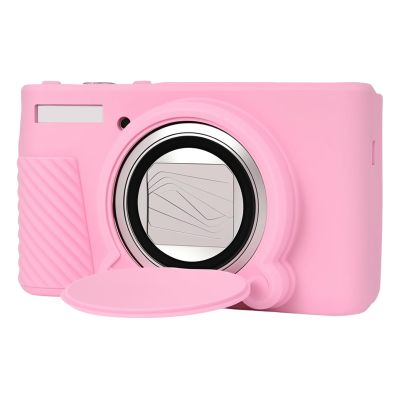 Silicone Protective Camera Case Compatible with Canon Powershot SX740 SX730 HS Digital Camera, Custom Fit Soft Rubber Protective Sleeve with Removable Lens Cover, Anti-Slip & Anti-Scratch, Pink