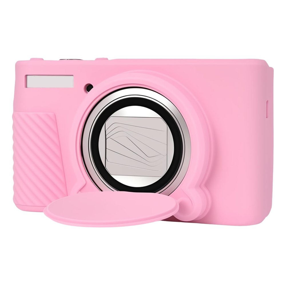 Silicone Protective Camera Case Compatible with Canon Powershot SX740 SX730 HS Digital Camera, Custom Fit Soft Rubber Protective Sleeve with Removable Lens Cover, Anti-Slip & Anti-Scratch, Pink