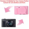 Silicone Protective Camera Case Compatible with Canon Powershot SX740 SX730 HS Digital Camera, Custom Fit Soft Rubber Protective Sleeve with Removable Lens Cover, Anti-Slip & Anti-Scratch, Pink view 2
