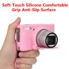Silicone Protective Camera Case Compatible with Canon Powershot SX740 SX730 HS Digital Camera, Custom Fit Soft Rubber Protective Sleeve with Removable Lens Cover, Anti-Slip & Anti-Scratch, Pink view 4