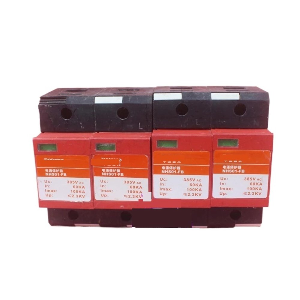 YUANFANNN Surge Protective Device NHS01-FB Three-Phase Lightning Protector 4P Surge Protector 385V 60-100KA