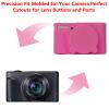 Silicone Protective Camera Case Compatible with Canon Powershot SX740 SX730 HS Digital Camera, Custom Fit Soft Rubber Protective Sleeve with Removable Lens Cover, Anti-Slip & Anti-Scratch, Rose Red view 2