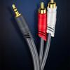 3.5mm to 2RCA Cable Gold Plate Connectors for Enhances Signal Stability view 4