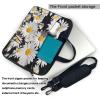 15.6 inch Laptop Bag Men Women White Daisy Laptop Shoulder Bag with Strap and Handle Light Computer Briefcase view 3