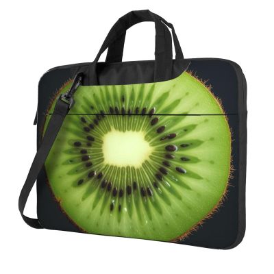 15.6 inch Laptop Bag Men Women Kiwi Slice Laptop Shoulder Bag with Strap and Handle Light Computer Briefcase