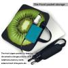 15.6 inch Laptop Bag Men Women Kiwi Slice Laptop Shoulder Bag with Strap and Handle Light Computer Briefcase view 3
