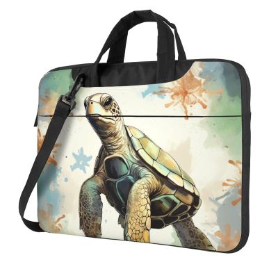 15.6 inch Laptop Bag Men Women Turtle write Laptop Shoulder Bag with Strap and Handle Light Computer Briefcase