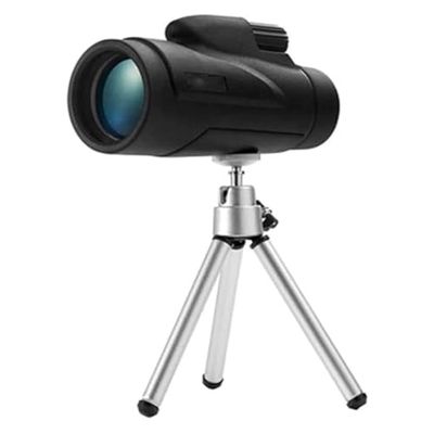 12x50 Waterproof Monocular Telescope with BAK4 Prism, Smartphone Adapter, and Tripod for Bird Watching and Outdoor Travel