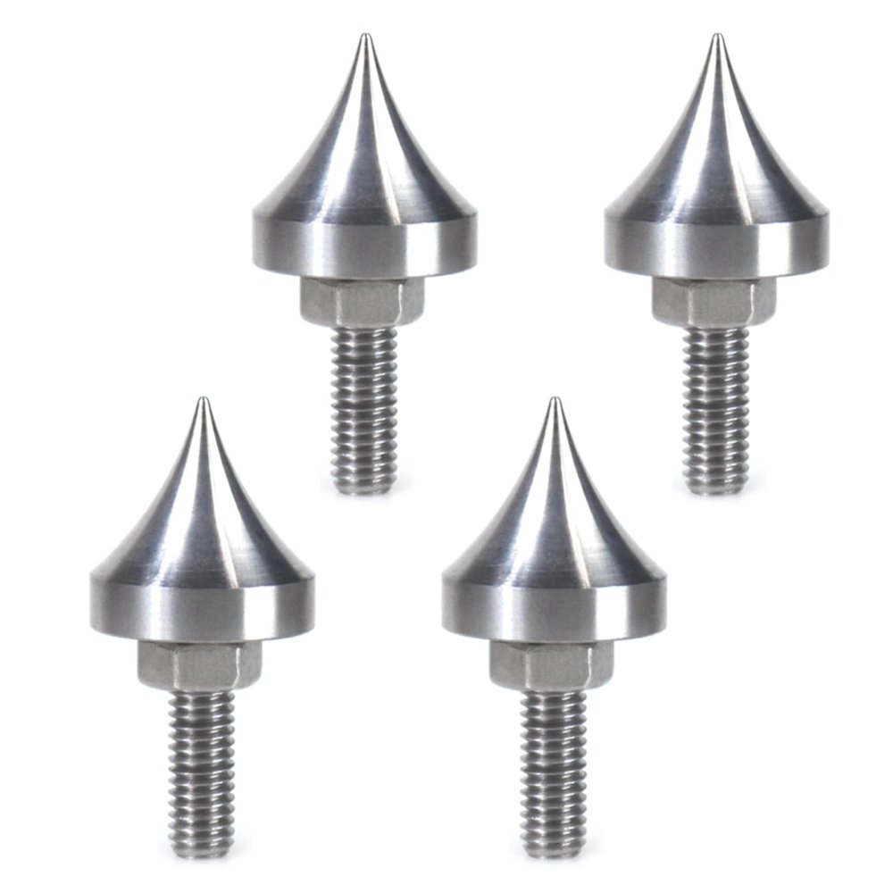 4PCS Stainless Steel HiFi Music Box Spikes Isolation Pucks for Shock Absorption and Resonance Reduction Stainless Steel Isolation Pucks