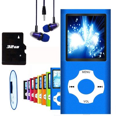MP3 Player, Hotechs MP3 Music Player with 32GB Memory SD Card Slim Classic Digital LCD 1.82'' Screen MINI USB Port with FM Radio, Voice Record