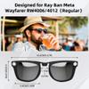 4Pcs Polarized Clip for Ray-Ban Meta Wayfarer & Gen 2 (RW4006/RW4012 Regular 50-22), Matte Black Frame Clip-on for Meta Wayfarer Gen 2 Protect Your Eyes, Cool and Fashion (Silver+Blue+Yellow+Purple) view 3