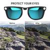 4Pcs Polarized Clip for Ray-Ban Meta Wayfarer & Gen 2 (RW4006/RW4012 Regular 50-22), Matte Black Frame Clip-on for Meta Wayfarer Gen 2 Protect Your Eyes, Cool and Fashion (Silver+Blue+Yellow+Purple) view 4