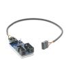 ESXSWYDR Motherboard 9-Pin USB Head Multiplier 1 to 2 Ports 4 Ports 9pin Female 1 Drag 4 Splitter Adapter Card Cable view 3