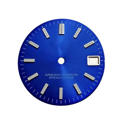 28.5mm blue-green S-mark date S dial with green luminous dial; 29mm S-dial compatible with S-dial, NH35 movement, date watch accessories.(BPRZ126)