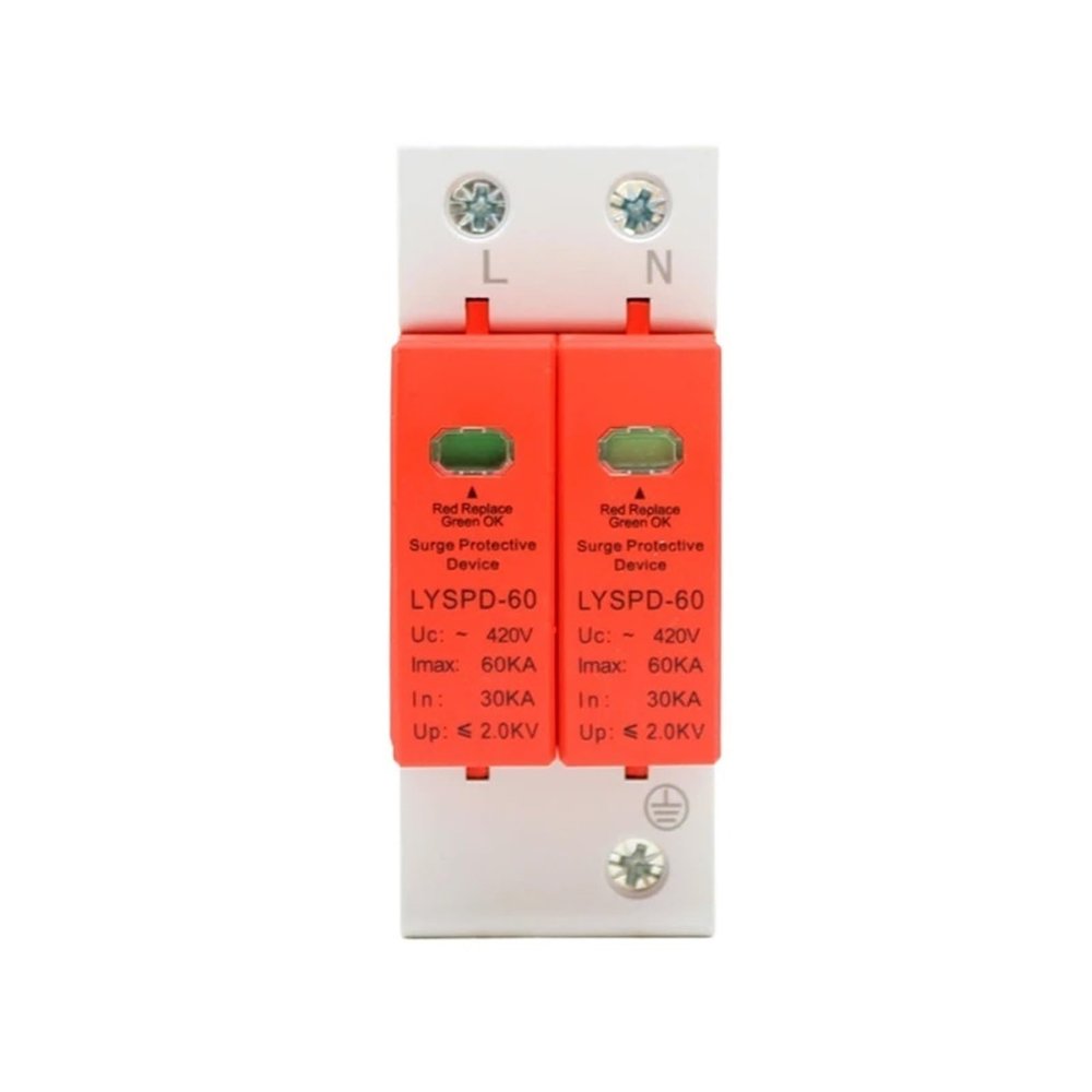 AC Surge Protectors: 2P, 4P, 3P+N, 10-20KA, 20-40KA, 30-60KA, 275V, 385V, 420V; Low-Voltage Surge arresters.(2P,AC420V 30-60KA)