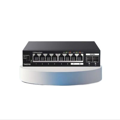 8-Port Gigabit LAN Splitter Hub NAS 10000Mbps Disconnector 2x10G SFP(10 Port with AU Plug)