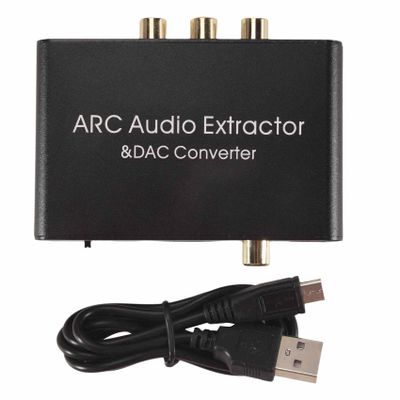 Yaregelun 192KHz ARC Audio Adapter Audio Extractor Digital to Analog Audio Converter SPDIF Coaxial 3.5mm Jack Output