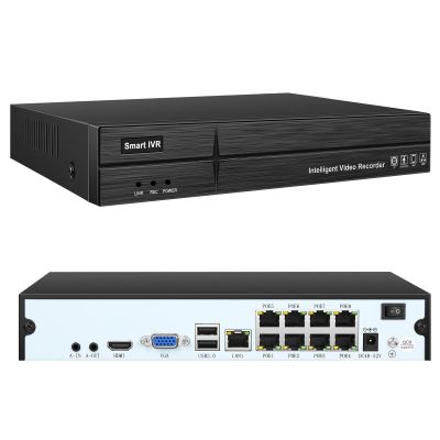 MWRCTV 4K 16CH 8 PoE Port Network Video Recorder 4K NVR for Security Camera System,Supports 8MP 5MP 4MP 2MP HD PoE IP Cameras,UP to 16TB HDD(NOT Include HDD)