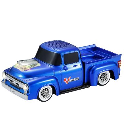 Vintage Pickup Truck Bluetooth Speaker, Retro Truck Model with HD Sound, Built-in Mic, LED Party Lights, TWS Dual Pairing, Multi-Interface Output, Portable Outdoor Speaker for Parties & Beach (BLUE)