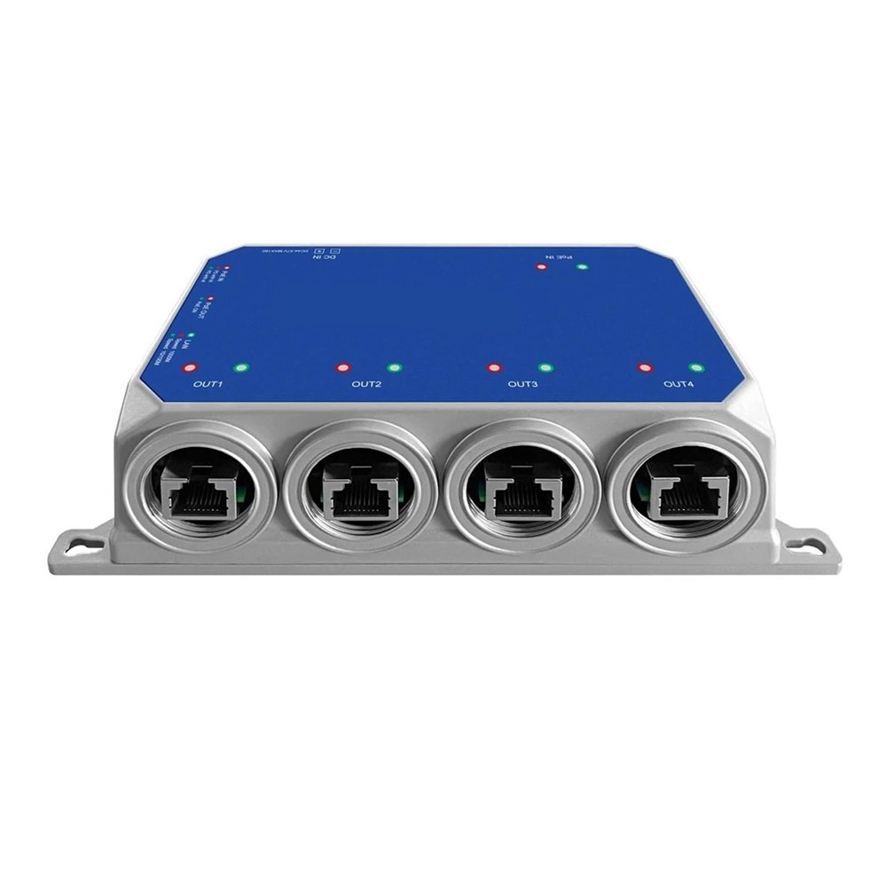 4-Port Outdoor IP67 POE Extender Repeater Waterproof Switch 10/100/1000Mbps(Gigabit)