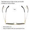 Dollger Aviator Blue Light Glasses for Men Women Anti BlueLight Computer Gaming Glasses Square Classic Metal Frame Eyeglasses Black+Gold view 4