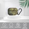 Middle Earth Map for Airpod Pro Case Cover Hard Shell Full Drop Protection Cover with Keychain Compatible with AirPod Pro 2nd/1st Generation, Front LED Visible,Black view 3