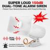 30W Alarm Siren, Super Loud 150dB Electronic Horn,DC 12V Dual Tone Wired Horn Siren, Burglar Alarm System Warning Althorn, for Indoor/Outdoor Security Siren view 2