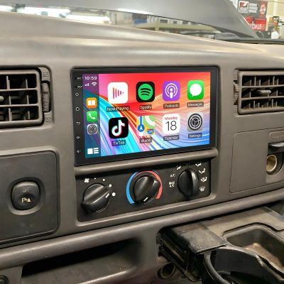 Android 13 Double Din Car Stereo Upgrade Radio for Ford F250 F350 Super Duty 1999-2004, 10.1" Touchscreen with Wireless Carplay Android Auto GPS WiFi BT RDS DSP SWC Mic Backup Camera-4+64G