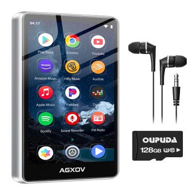 144GB MP3 Player with Bluetooth and WiFi,MP3 & MP4 Players with 4.02-inch Touchscreen and Speaker,Spotify Music Players with Pandora,Audible,Amazon Music,Spotify,Play Store,Up to 1TB