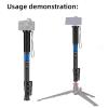 XEGZLH Adjustable Aluminum Alloy Camera Extension Rod for DSLR and Smartphones 1/4 Port Monopod with Lanyard Strap view 4