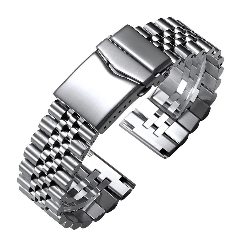 20/22mm Men's 316L Solid Stainless Steel Sports Watch Band fit for Seiko Jubilee Diving(22mm)
