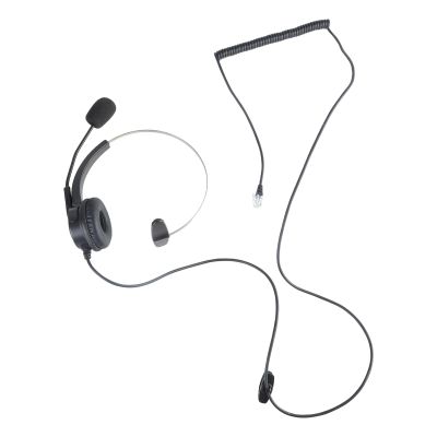 Obotsnoi 4-Pin RJ11 Monaural Corded Call Center Telephone Headset Headphone BK Earphone Headphonem in Ear Stereo Sound Noise Isolating Earbud Device Air Duct Noise-Cancelling USB