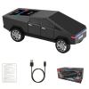 Futuristic Pickup Truck Bluetooth Speaker with LED Display Screen TWS Stereo, FM Radio, USB/TF Playback, LED Headlights, Built-in Mic, Gift for Truck Fans, Auto Style Lovers&Tech Collectors (Black) view 1